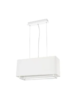 Lámpara de suspensión Vesper - Faro – Lámpara colgante rectangular, pantalla de tela