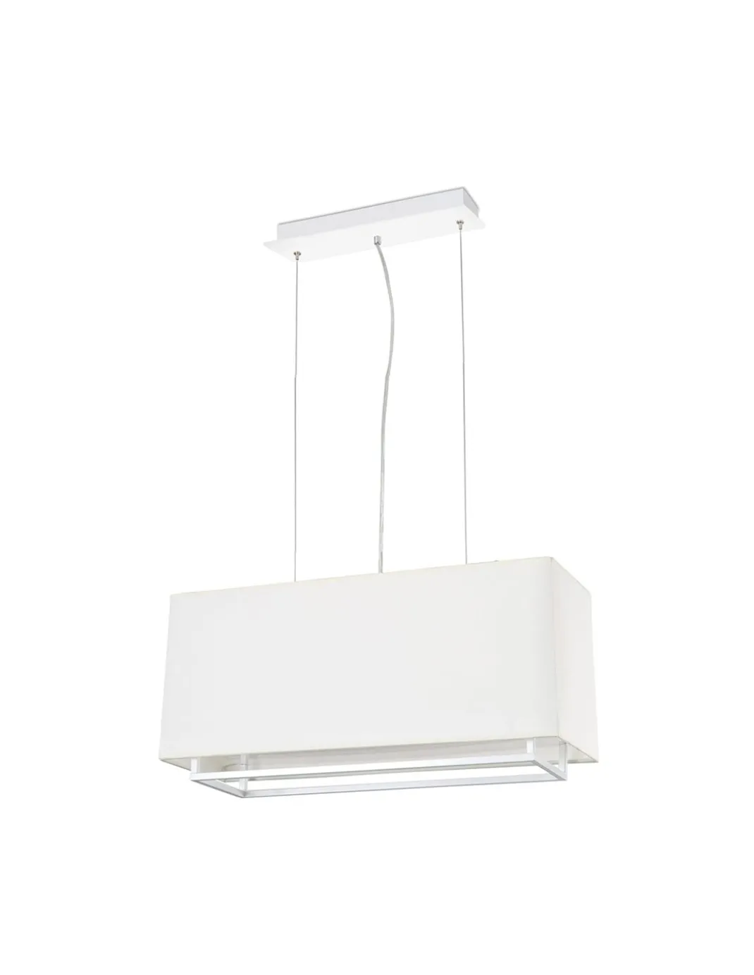 Lámpara de suspensión Vesper - Faro – Lámpara colgante rectangular, pantalla de tela