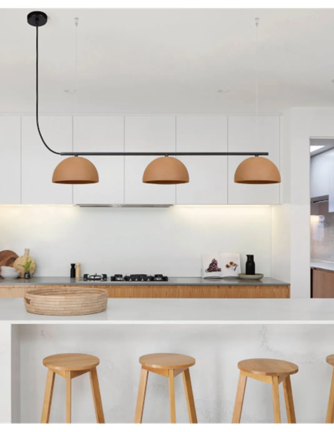Lámpara de techo Absis Lineal – Luxcambra – Diseño horizontal, diponible en blanco o negro