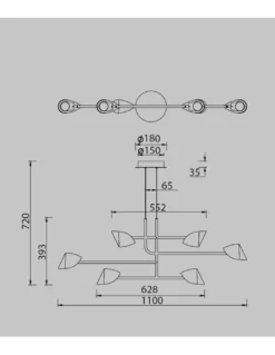 Lámpara de techo Capuccina – Mantra – Lámpara colgante decorativa LED 3000K, 110 cm