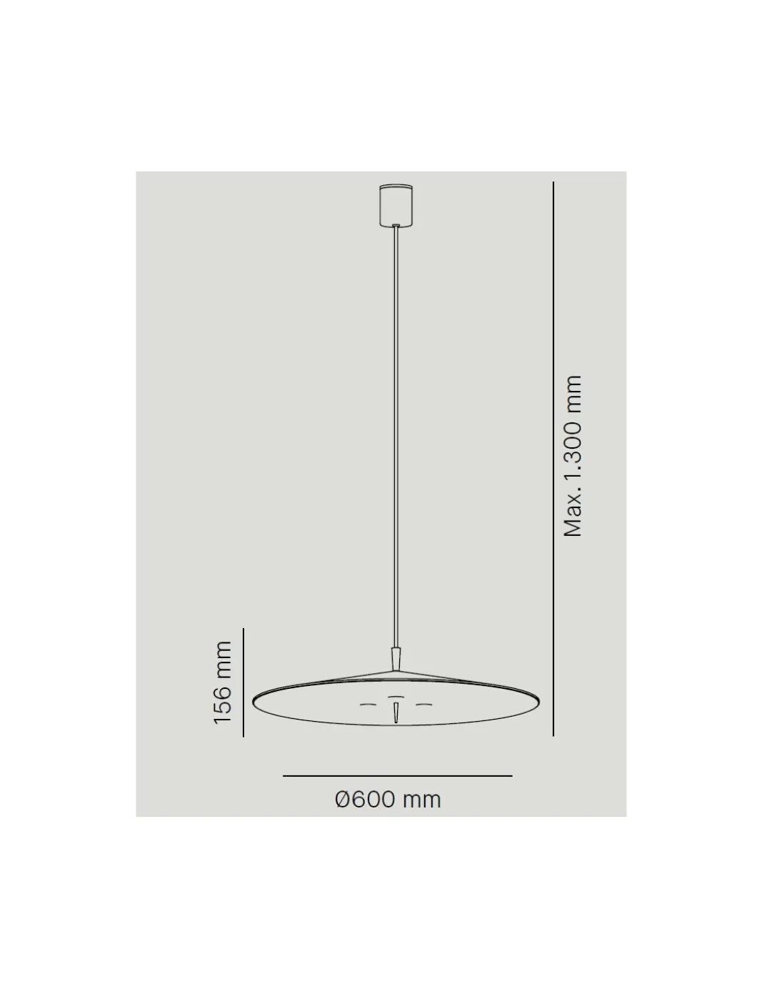 Lámpara de techo colgante Pla - Milán - LED, altura regulable, minimalista