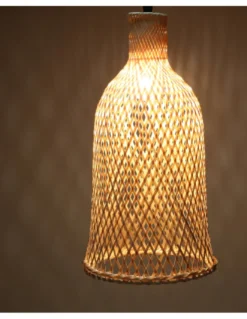 Lámpara de techo colgante Riba – FORLIGHT – Lámpara de madera, Altura regulable, Diámetro: 21 cm
