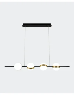 Lámpara de techo Cuba 103 cm - Mantra - Lámpara lineal con 4 luces bola