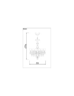 Lámpara de techo de araña de porcelana plata – Chandelier 12, 24, 40 brazos – Lladró