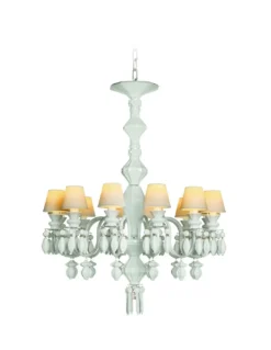 Lámpara de techo de araña porcelana en blanco– Chandelier Blanco 12, 24, 40 brazos – Lladró