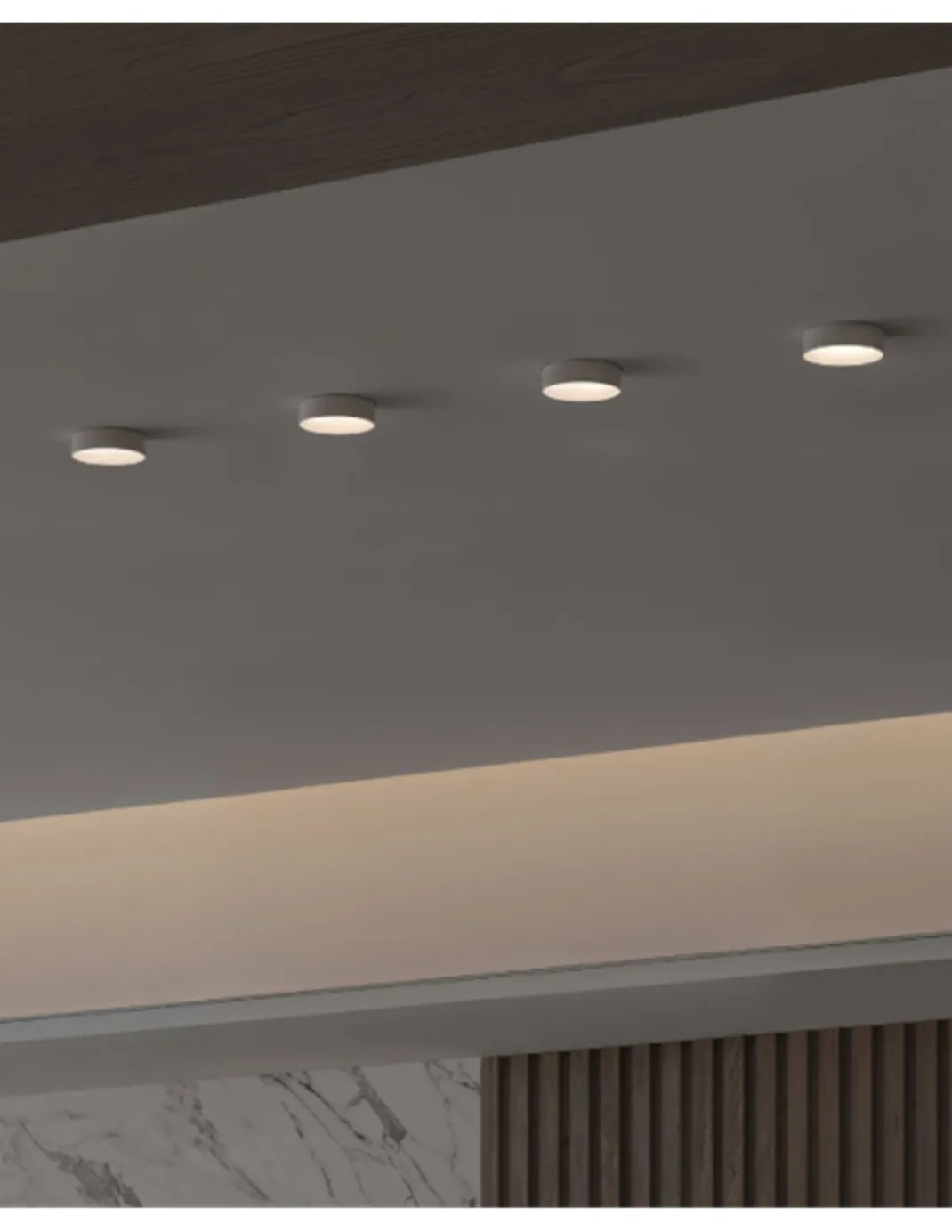 Lámpara de techo empotrable Bumpy - Nexia - Foco redondo LED, Ø 6.1 cm