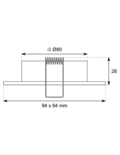 Lámpara de techo empotrable 4138 - Conalux - Downlight cuadrado, 1xGU10