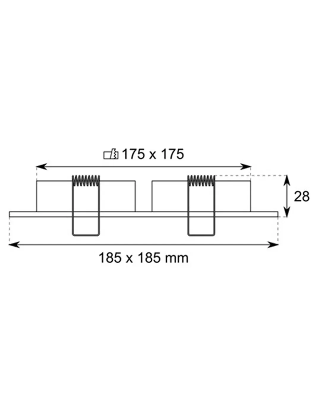 Lámpara de techo empotrable 4138 - Conalux - Lámpara basculante de 4 luces