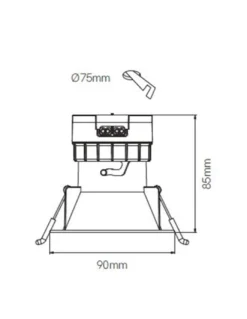 Lámpara de techo empotrable Pulcom Round – Beneito & Faure – Foco redondo, Temperatura de color regulable: 2.700K/3.200K/4.000K,