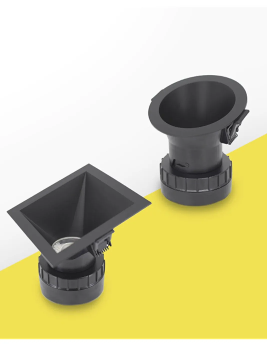 Lámpara de techo empotrable Pulcom Square – Beneito & Faure – Lámpara apta para baño IP44, Temperatura color regulable: LED 2.70
