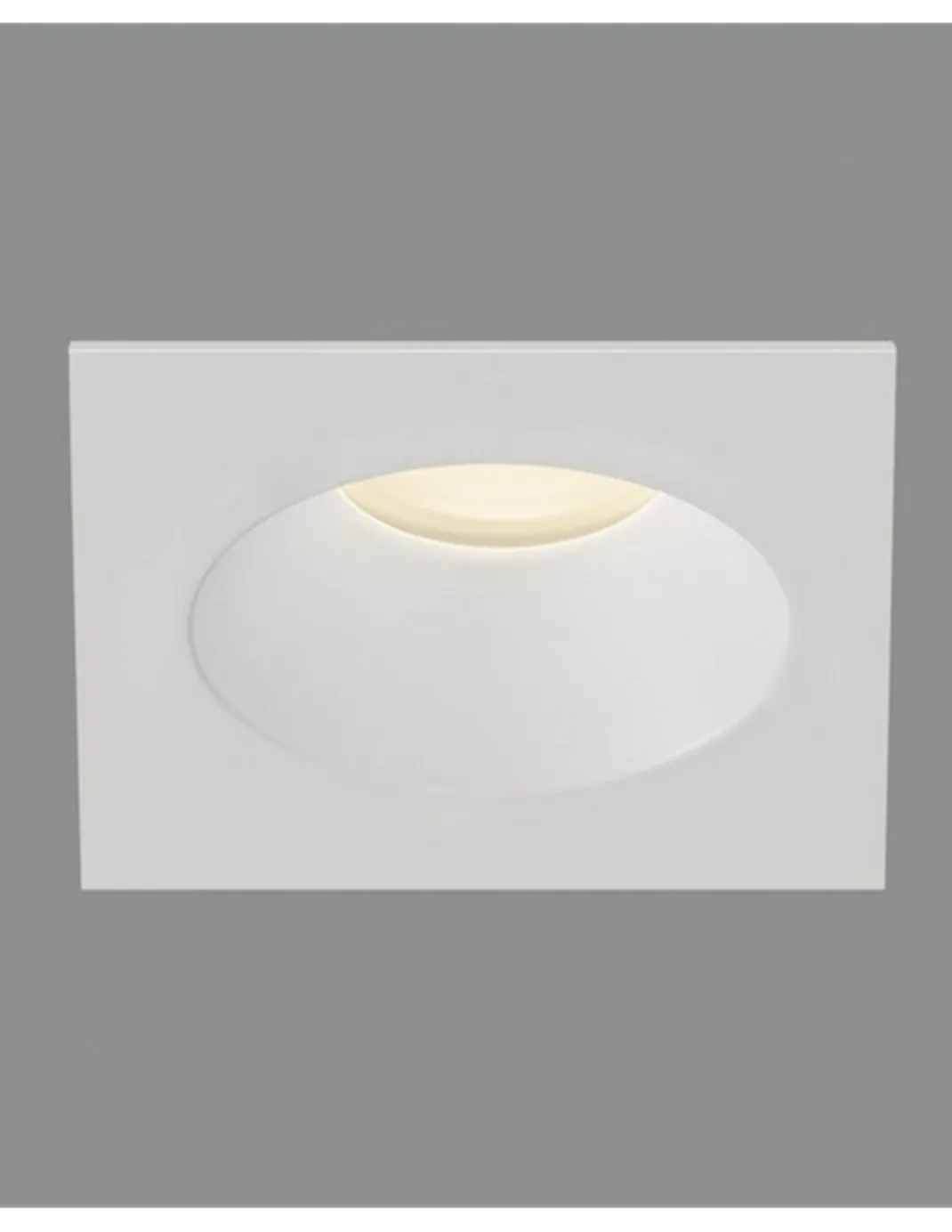 Lámpara de techo empotrable Velt - ACB - Foco cuadrado blanco apto para exterior (IP64)