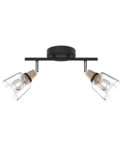 Lámpara de techo Indigo – AJP – 2 focos orientables de cristal