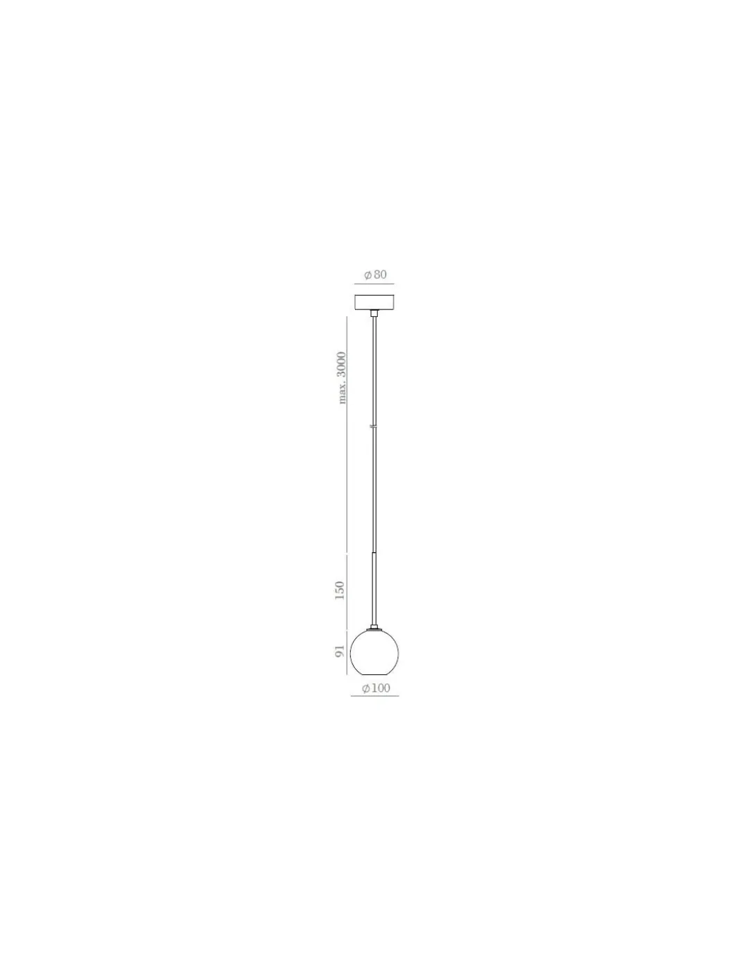 Lámpara de techo Lita 2 - Aromas - Colgante LED negra, estilo minimalista