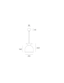 Lámpara de techo Lite - Massmi - Lámpara industrial, pantalla en forma de campana