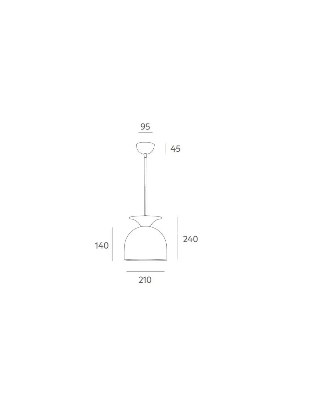 Lámpara de techo Lite - Massmi - Lámpara industrial, pantalla en forma de campana