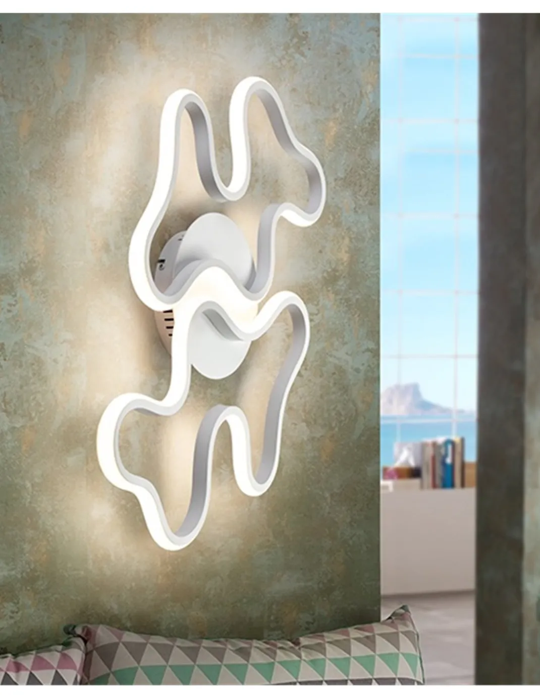 Lámpara de techo/pared Marea – Schuller – Lámpara minimalista LED blanca