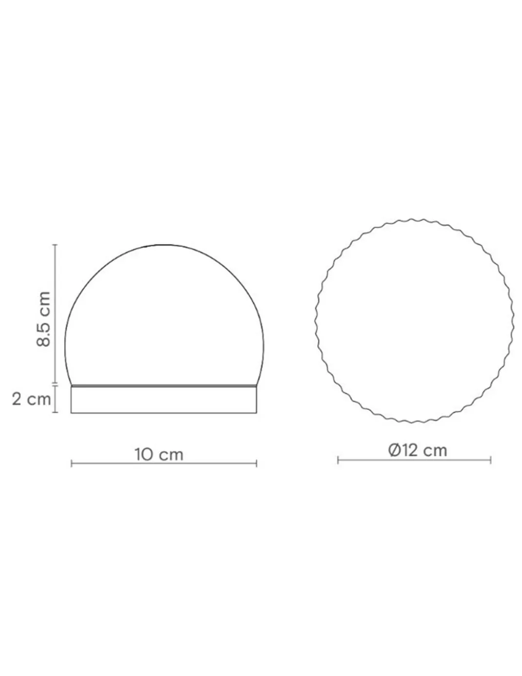 Lámpara de techo/pared Roi Simple – Robin – Pantalla de vidrio en dos acabados, Ø 12 cm