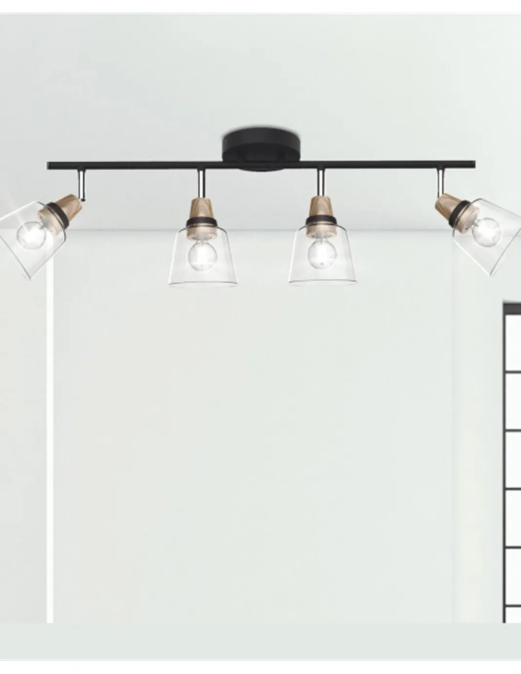 Lámpara de techo regleta Indigo – AJP – Diseño moderno con 4 focos orientables