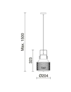 Lámpara de techo Tosca - Novolux Lighting - Exo - Lámpara colgante estilo industrial