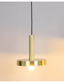 Lámpara de techo - WHIZZ - Faro - Colgante estilo industrial moderno, oro/negro