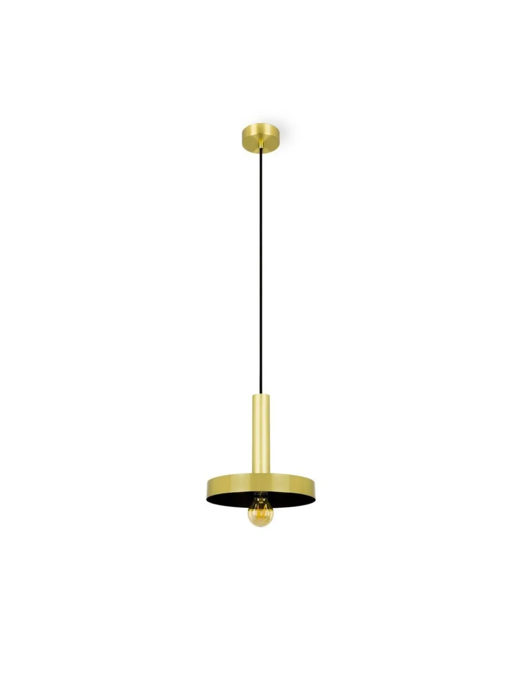 Lámpara de techo - WHIZZ - Faro - Colgante estilo industrial moderno, oro/negro