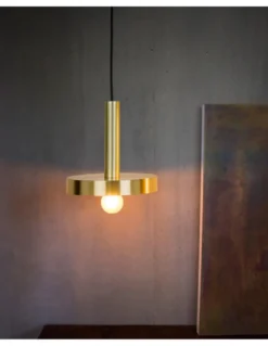 Lámpara de techo - WHIZZ - Faro - Colgante estilo industrial moderno, oro/negro