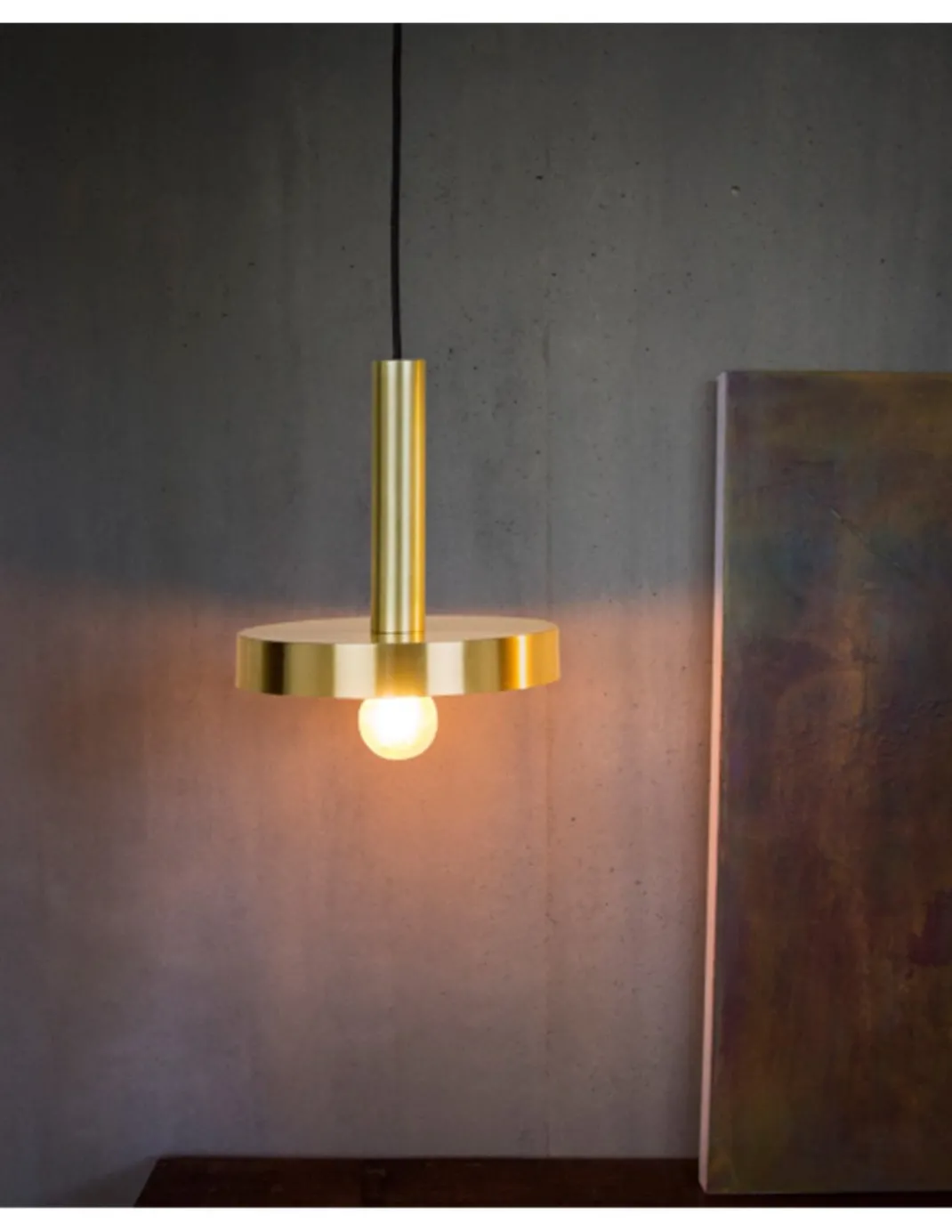 Lámpara de techo - WHIZZ - Faro - Colgante estilo industrial moderno, oro/negro