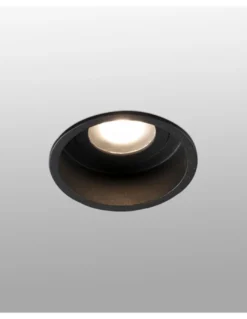 Lámpara Downlight empotrable Hyde – Faro – Lámpara para baño, IP44 GU10, Ø 8,9 cm