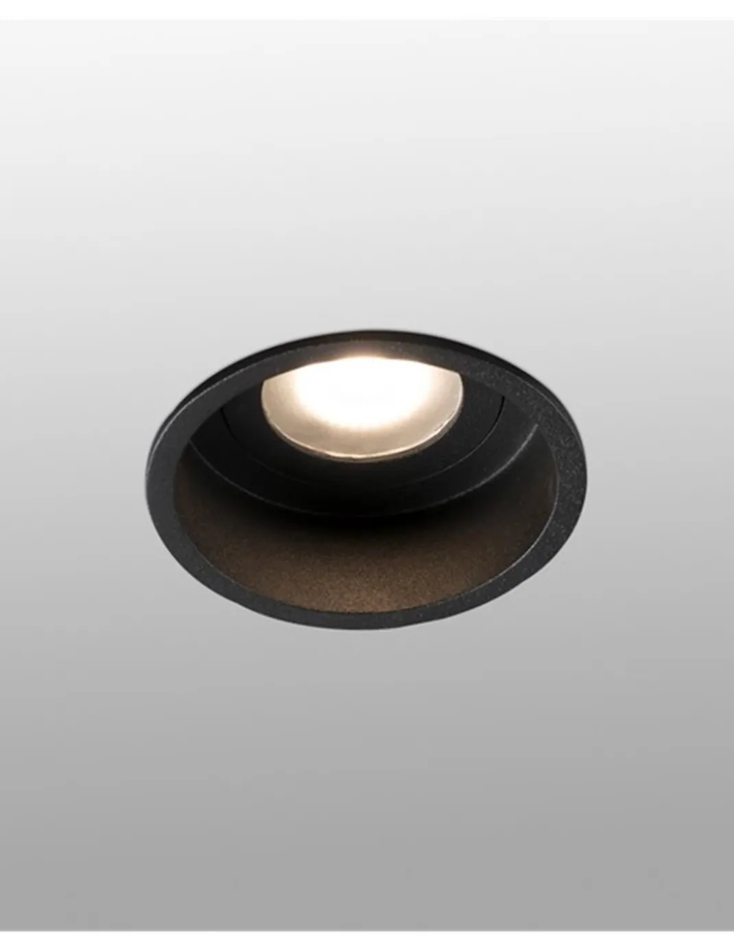 Lámpara Downlight empotrable Hyde – Faro – Lámpara para baño, IP44 GU10, Ø 8,9 cm