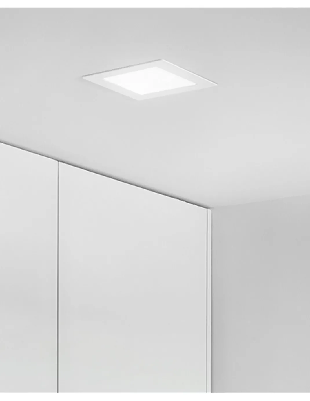 Lámpara downlight Quad - Arkoslight - Foco cuadrado LED, 22 cm