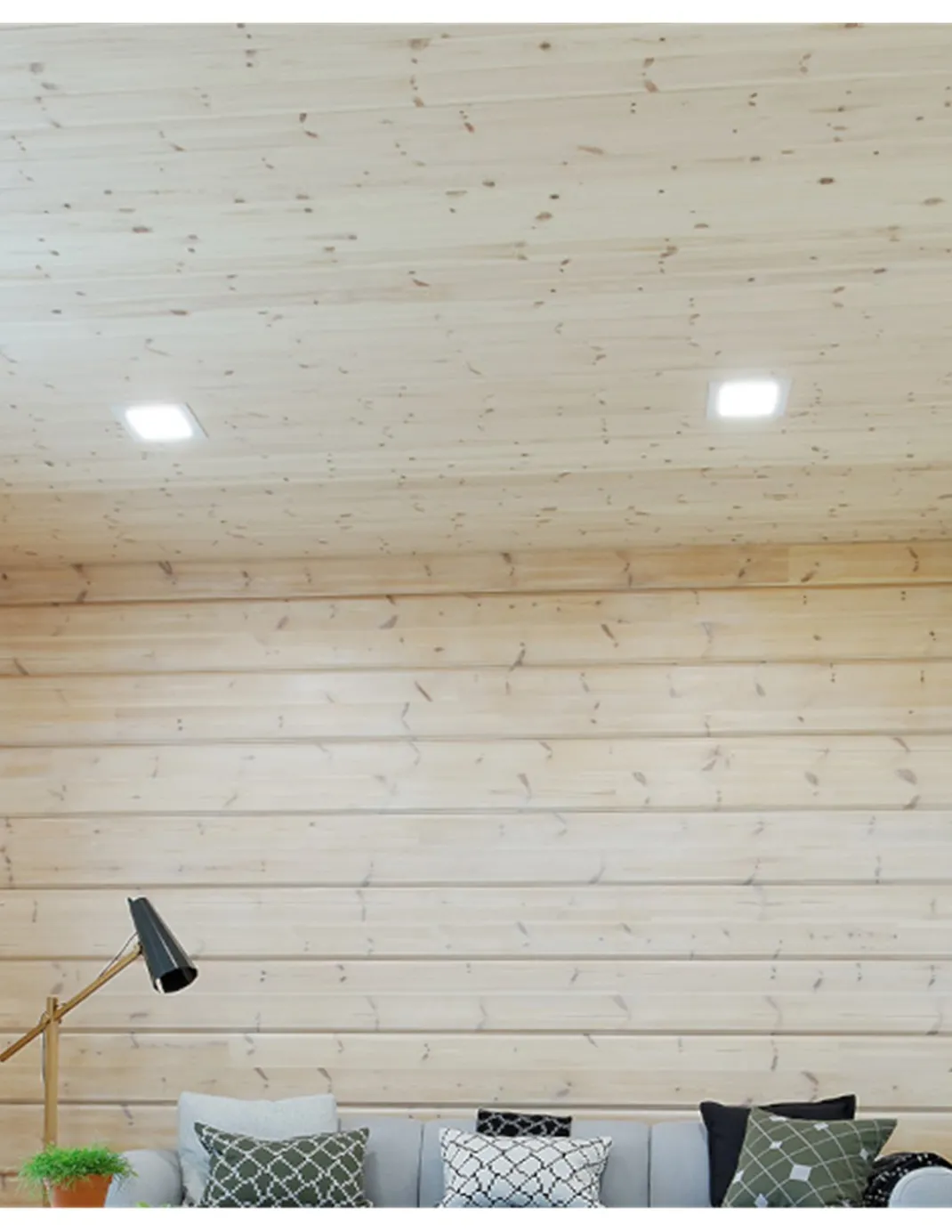 Lámpara downlight Quad - Arkoslight - Foco cuadrado LED, 22 cm