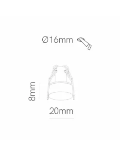 Lámpara empotrable Argo Flat – Beneito & Faure – Foco LED, Ø 2 cm
