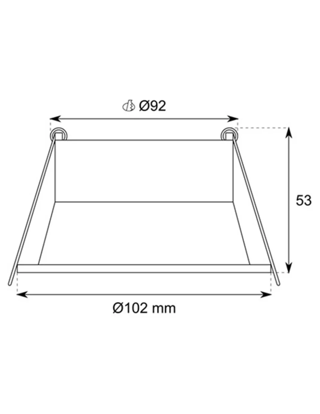 Lámpara empotrable 600 - Conalux - Downlight redondo 10.2 cm
