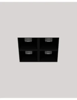 Lámpara empotrable Dark - Onok - Diseño frameless negro, 4 focos LED