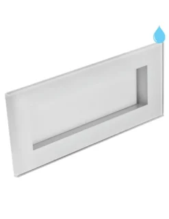 Lámpara empotrable de exterior Step - Conalux - Foco rectangular blanco para iluminar escalones o pasillos