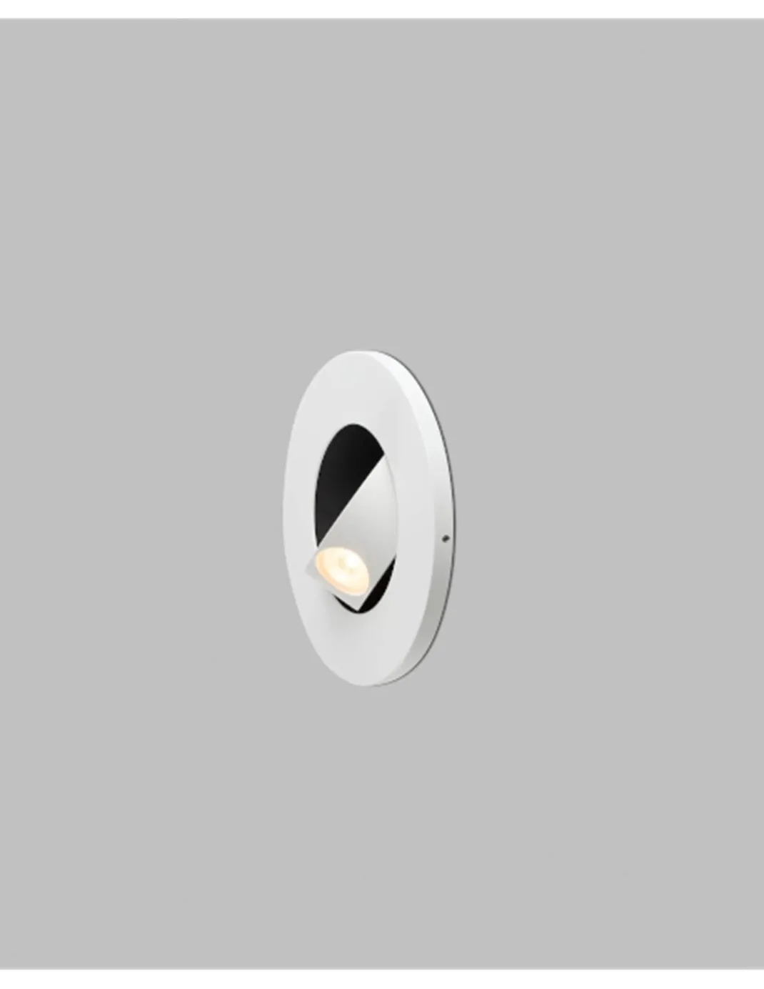 Lámpara empotrable de pared Click – Faro – Luz orientable, diseño discreto en blanco o negro