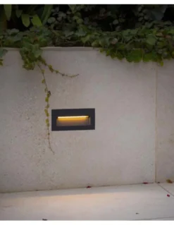 Lámpara empotrable de pared Mani - Faro - Diseño rectangular, LED regulable