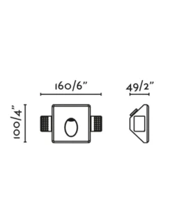 Lámpara empotrable de pared Tuk - Faro - Lámpara de yeso LED