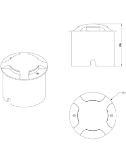 Lámpara empotrable de suelo Mijas - Iberlamp - Uplight de suelo exterior decorativo IP67