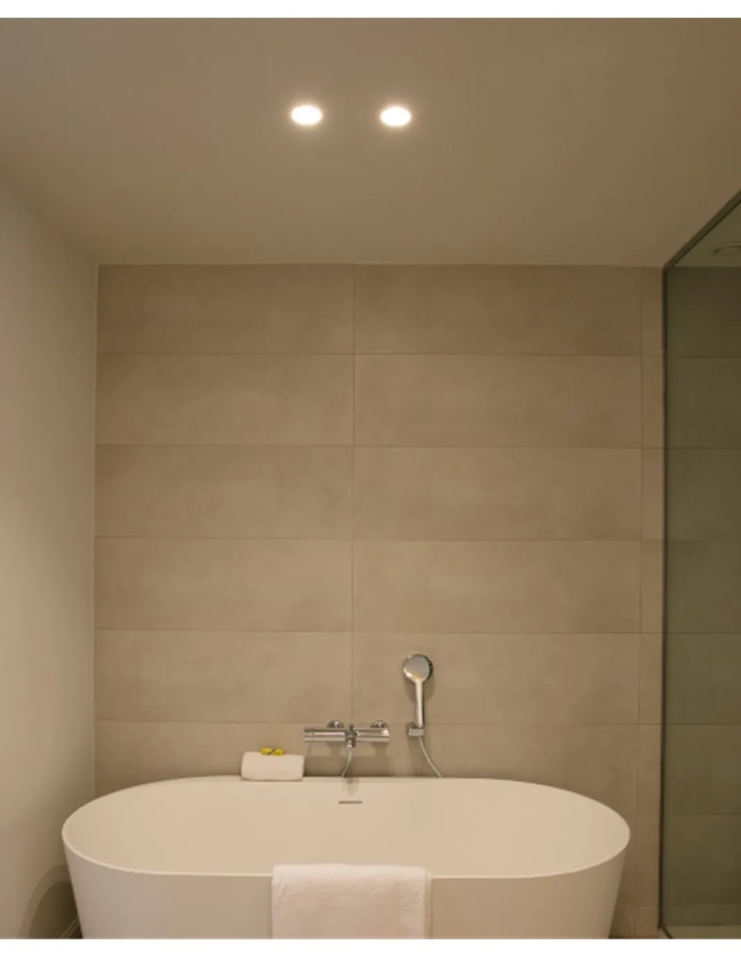 Lámpara empotrable de techo Fresh – Faro – Downlight de baño, IP44, Ø 9cm