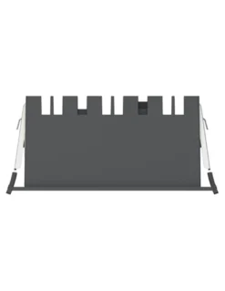 Lámpara empotrable de techo Hera Q1 - Conalux - Diseño cuadrado negro, 4 focos