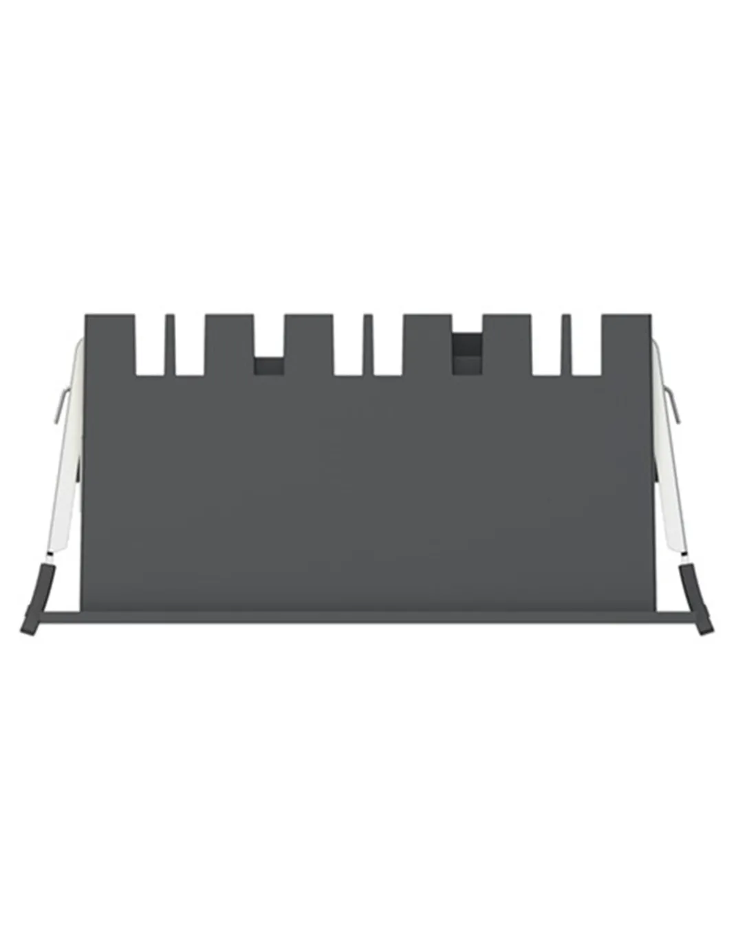 Lámpara empotrable de techo Hera Q1 - Conalux - Diseño cuadrado negro, 4 focos
