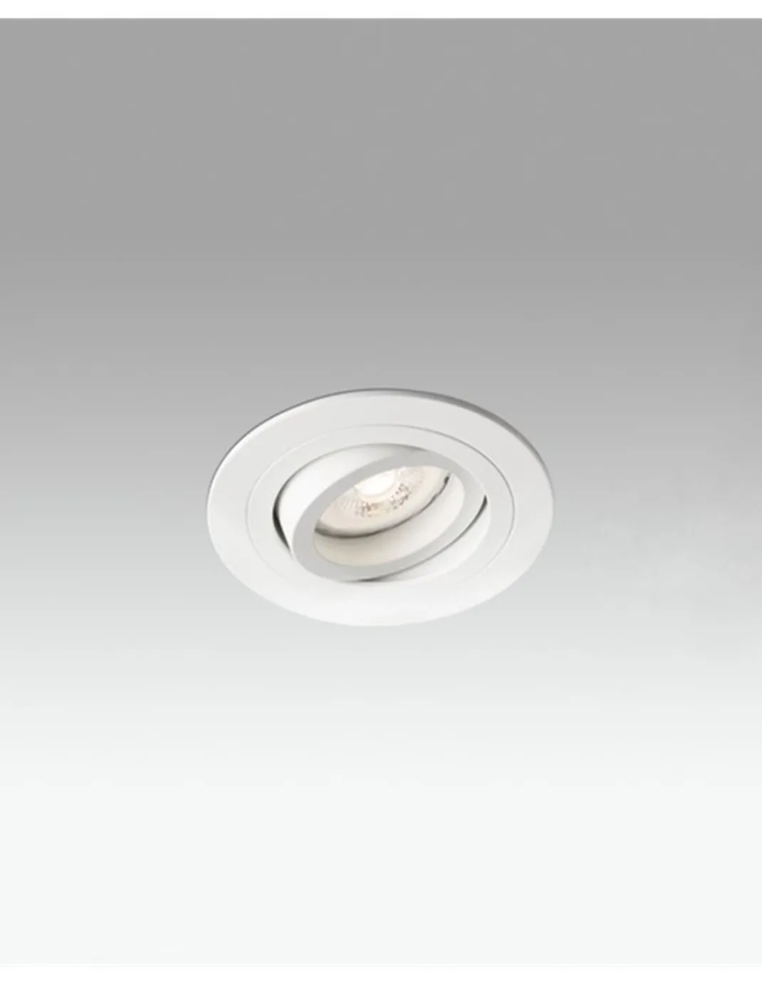 Lámpara empotrable Downlight Radón – Faro – Lámpara redonda, GU10,Ø 9.2 cm