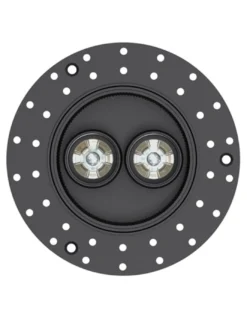 Lámpara empotrable Hera REP 12W - Conalux - Lámpara redonda negra, 2 focos