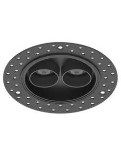 Lámpara empotrable Hera REP 12W - Conalux - Lámpara redonda negra, 2 focos