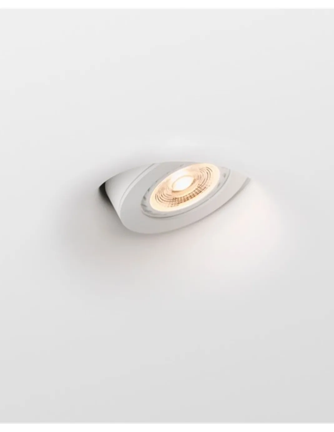 Lámpara empotrable Neu – Faro – Downlight de yeso, GU5.3, Ø 16 cm