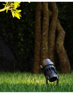 Lámpara estaca de exterior Minimal – FORLIGHT – Proyector moderno negro, LED 3000K o 4000K