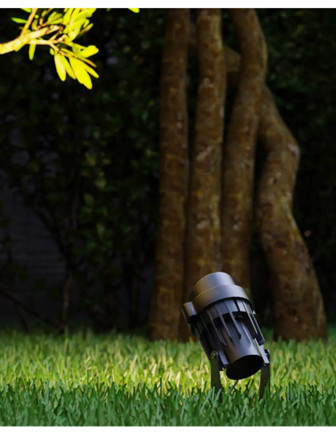 Lámpara estaca de exterior Minimal – FORLIGHT – Proyector moderno negro, LED 3000K o 4000K