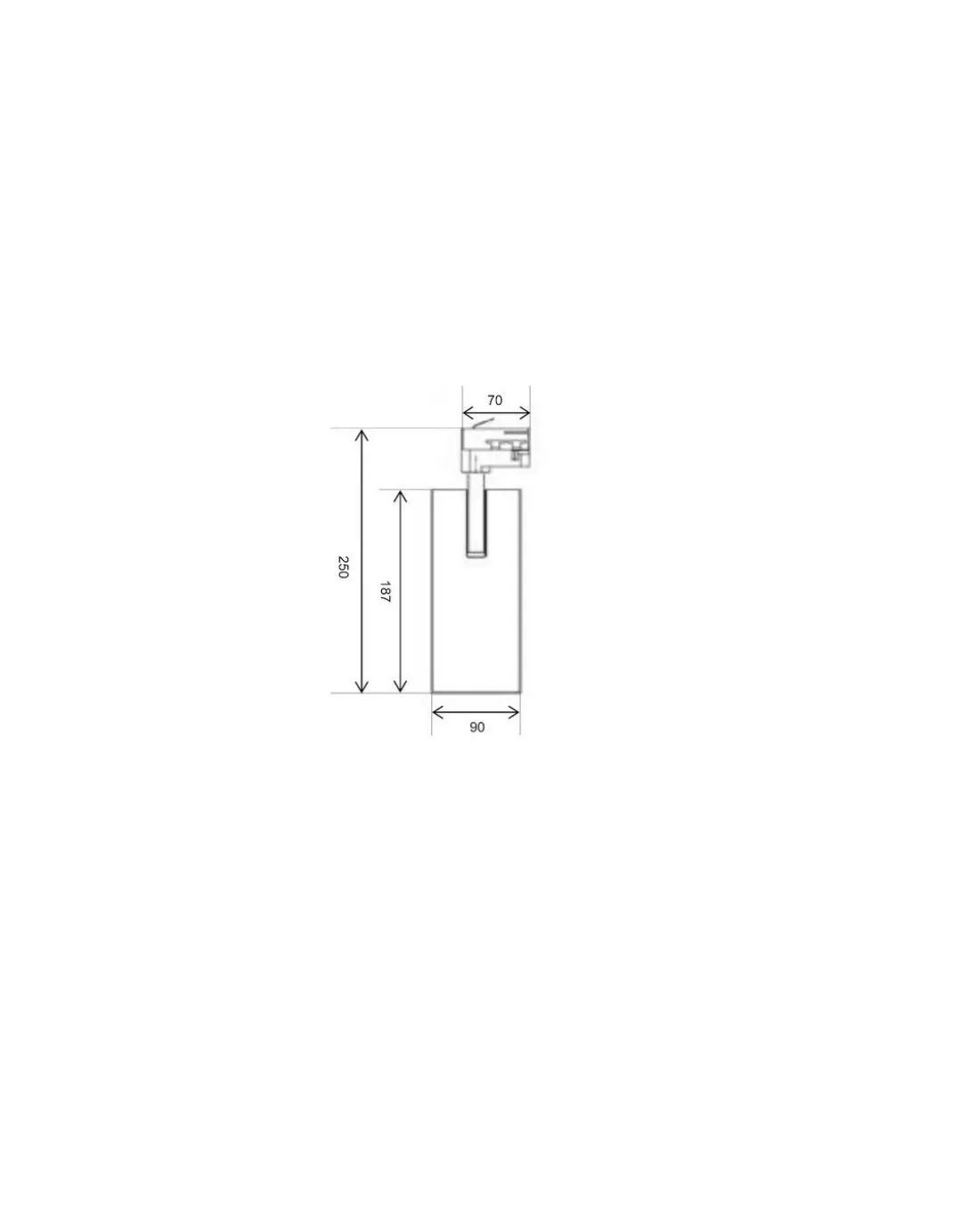 Lámpara para carril Slim - Agolar - Foco de carril orientable