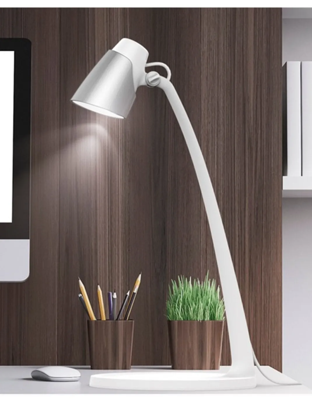 Lámpara para escritorio Chip - AJP - Lámpara LED orientable blanca